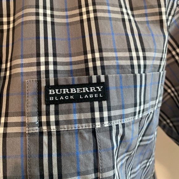Burberry Black Label Nova Check Short Sleeve Shirt Size Small RARE!! - Picture 4 of 12